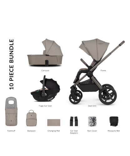 Venicci Upline 2 3-in-1 Tiago Travel System | Taupe