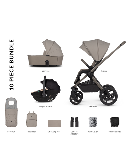 Venicci Upline 2 3-in-1 Tiago Travel System | Taupe