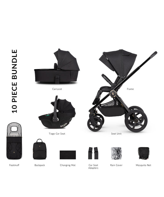 Venicci Upline 2 3-in-1 Tiago Travel System | All Black