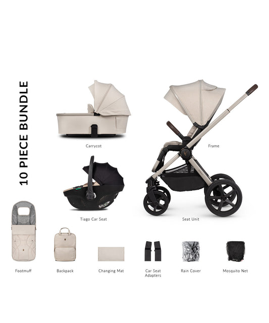 Venicci Upline 2 3-in-1 Tiago Travel System | Stone Beige