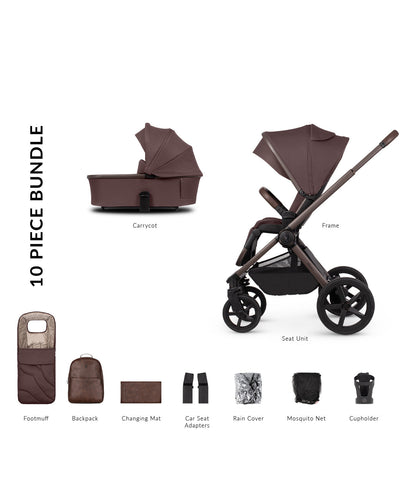 Venicci Upline 2 SE 3-in-1 Tiago Travel System | Burgundy