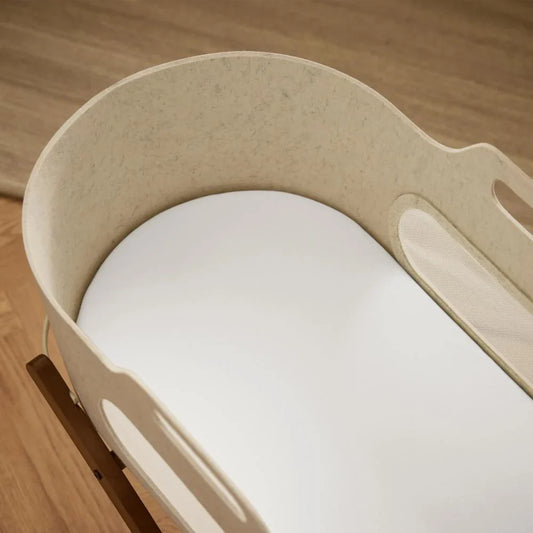 Snuz Moses Basket/Pram 2 Pack Fitted Sheets | White