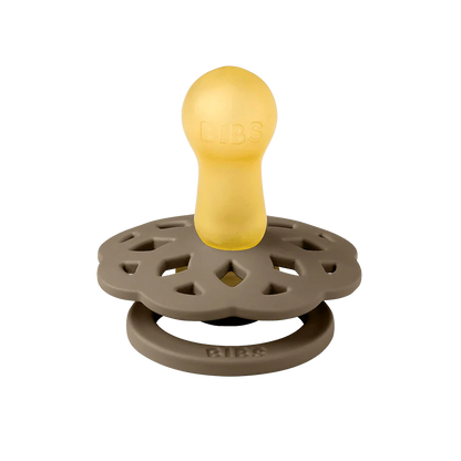 BIBS Pacifier Boheme 2 PACK Latex Size 1 | Dark Oak/Blush