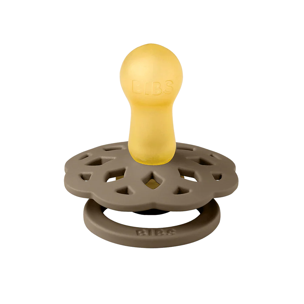 BIBS Pacifier Boheme 2 PACK Latex Size 2 | Dark Oak/Blush