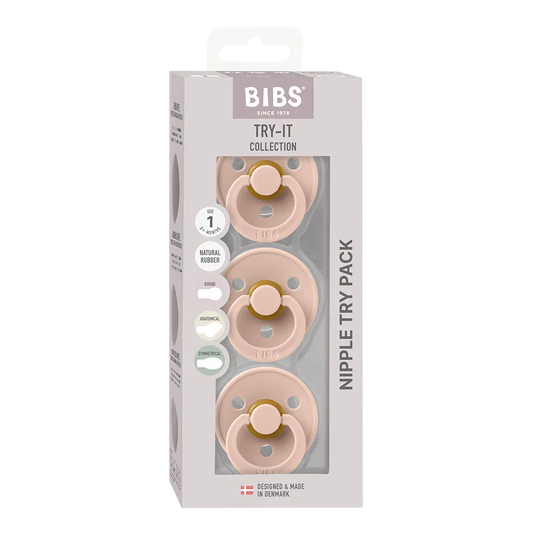 BIBS Pacifiers Try-it Colour 3 PACK | Blush