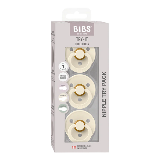 BIBS Pacifiers Try-it Colour 3 PACK | Ivory