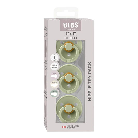 BIBS Pacifiers Try-it Colour 3 PACK | Sage
