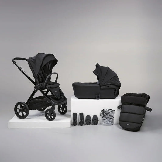 Bababing Raffi Pushchair Complete | Glossy Black
