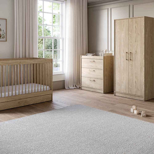 Silver Cross Geneva Complete Nursery Set | Natural Oak