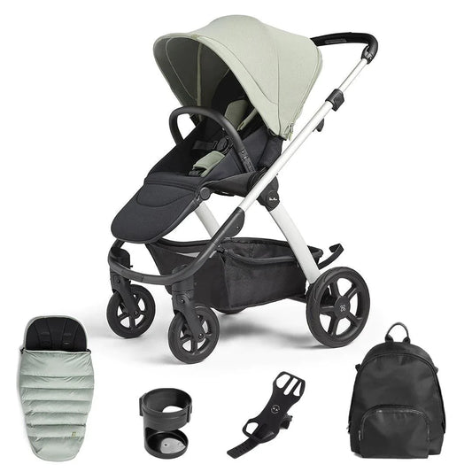 Silver Cross Tide Pushchair Bundle - Sage