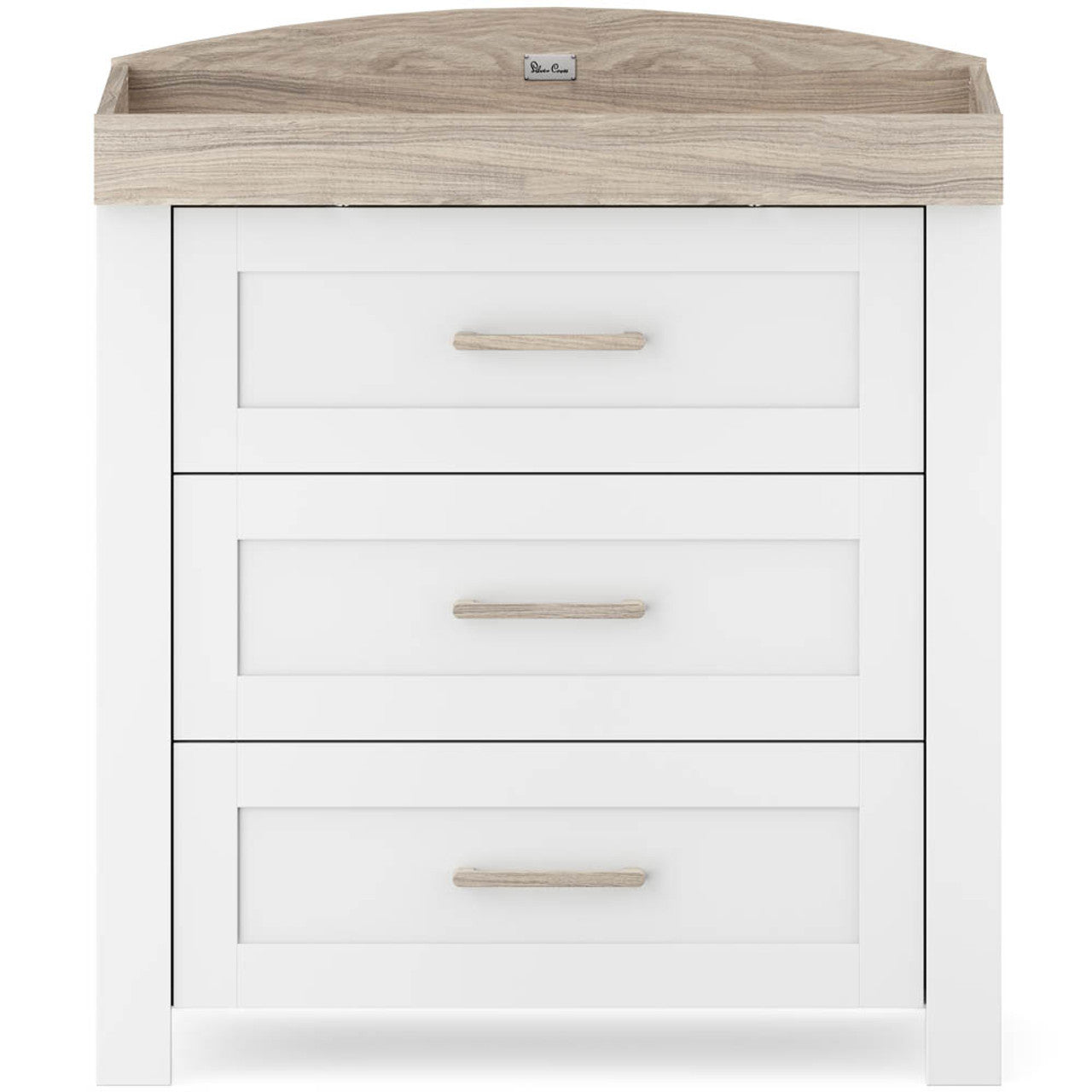 Silver Cross Valencia Cot Bed & Dresser | White/Natural Ash